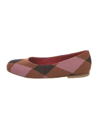 Marni Plaid Print Flats