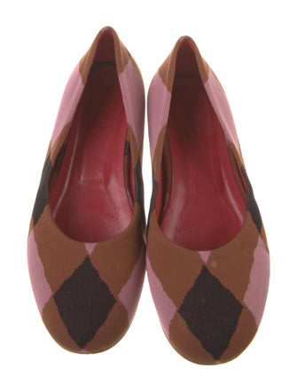 Marni Plaid Print Flats