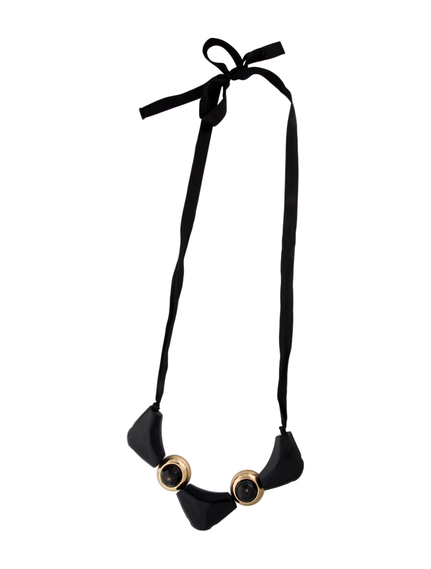 Marni Resin & Ribbon Collar Necklace