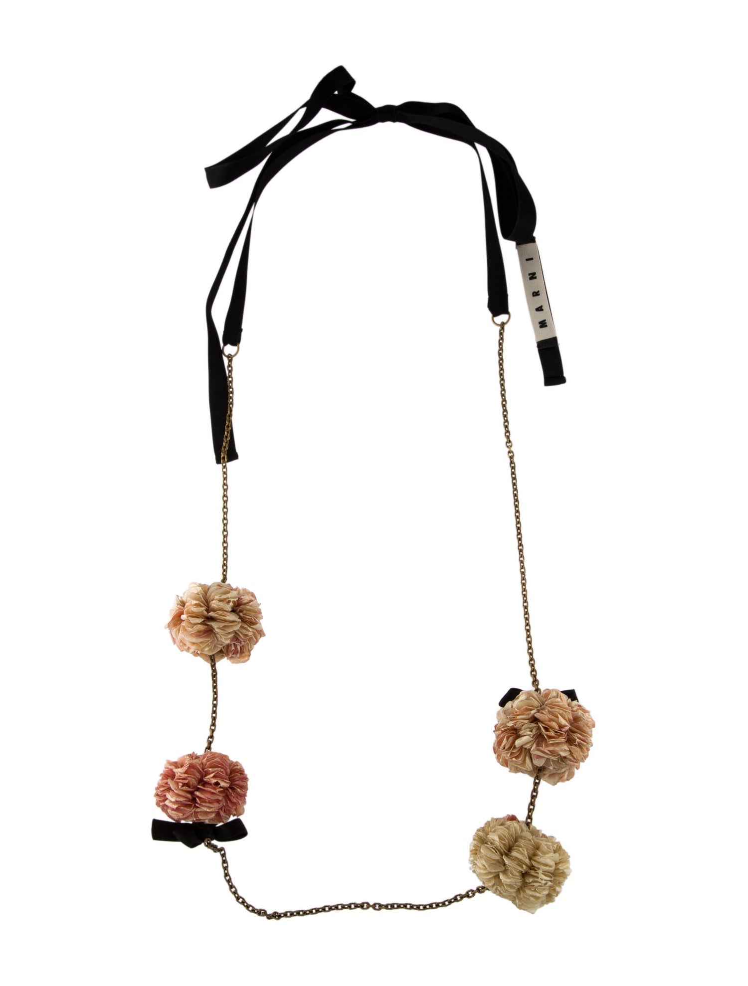 Marni Floral Ribbon Collar Necklace