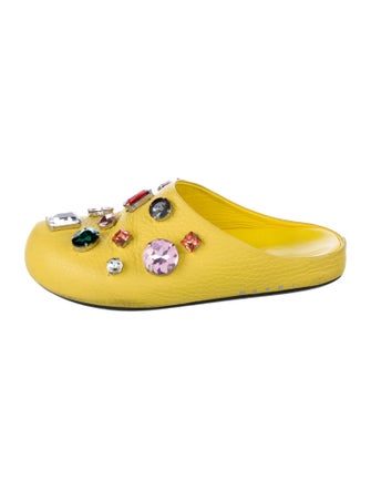 Marni Leather Printed Mules