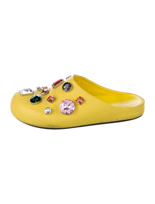 Marni Leather Printed Mules