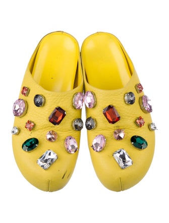 Marni Leather Printed Mules