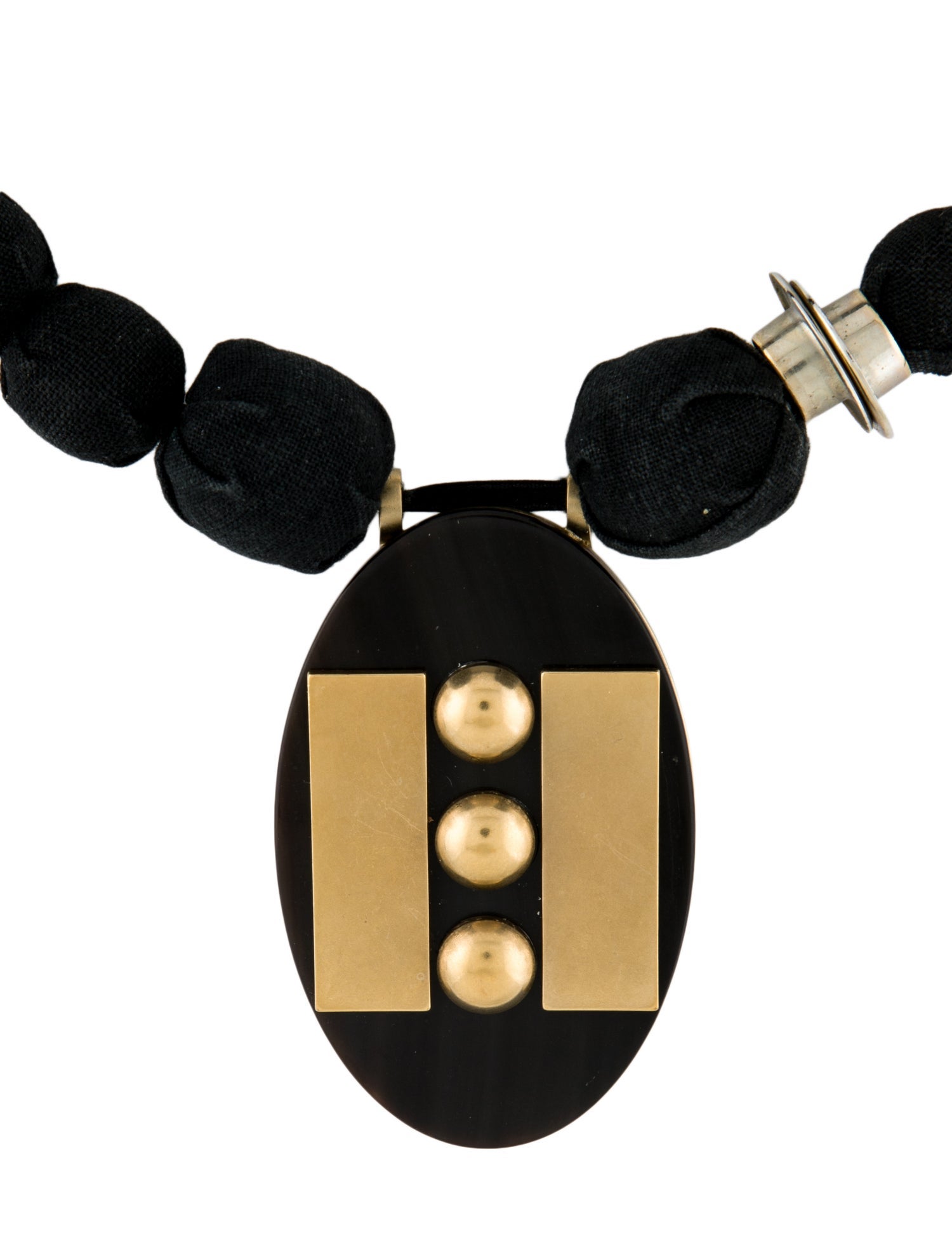 Marni Ribbon & Horn Collar Necklace