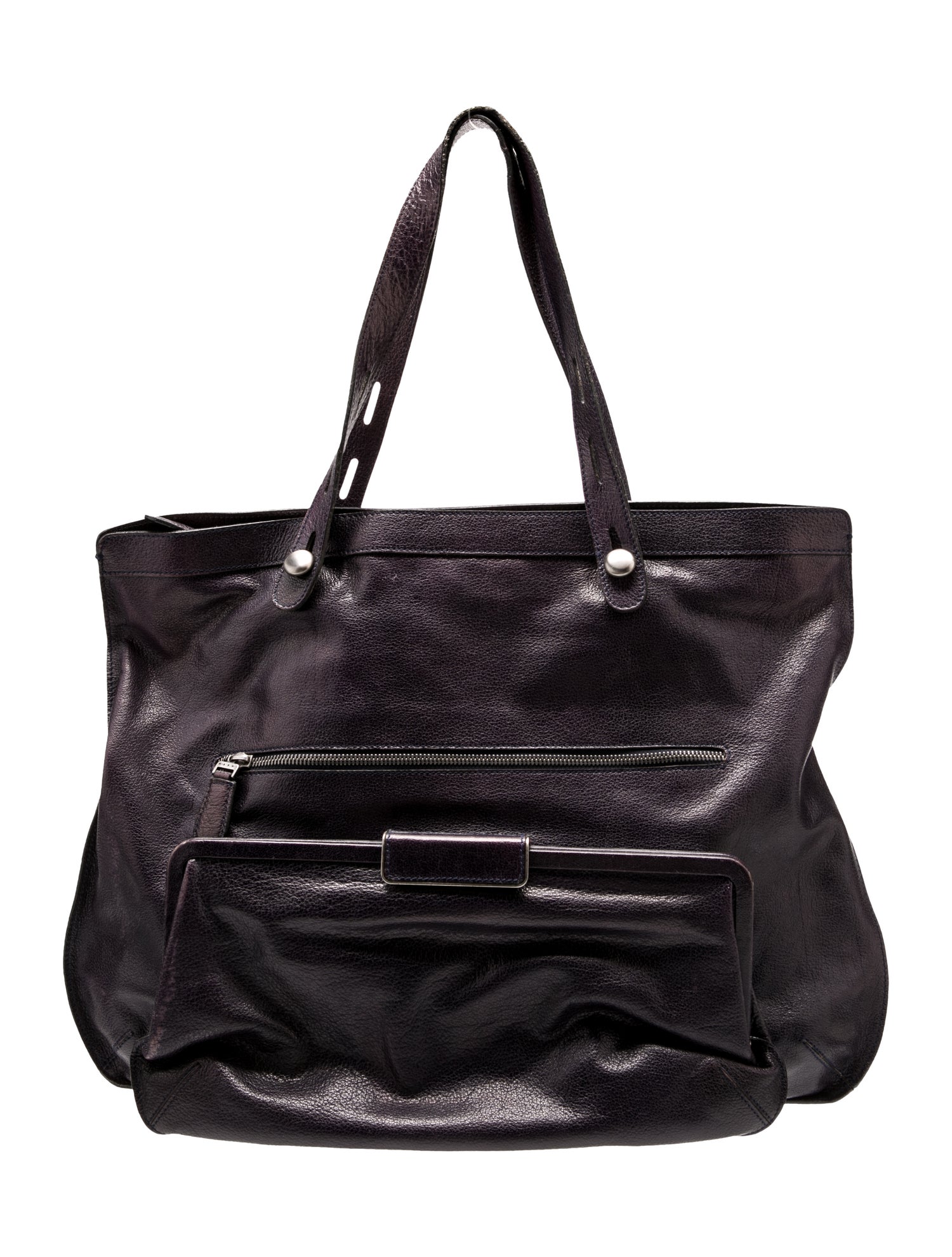 【maniR】 Ltote black マニマリス　manimarls Marni Leather Tote - Purple Totes, Handbags - MAN244412 | The RealReal
