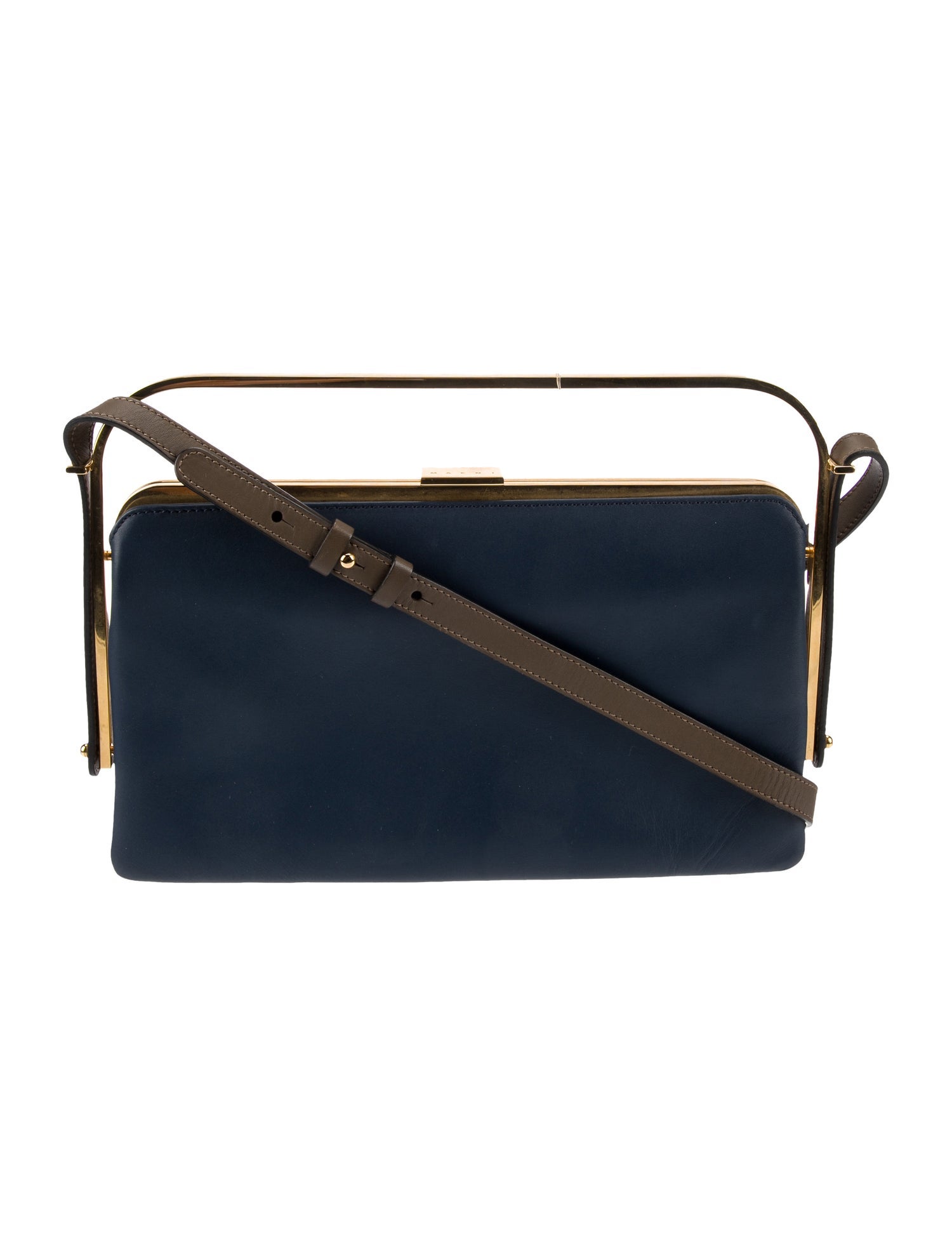 Marni Leather Shoulder Bag - Blue Shoulder Bags, Handbags