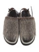 Marni Fur Fur Trim Slingback Sandals