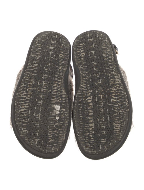 Marni Fur Fur Trim Slingback Sandals