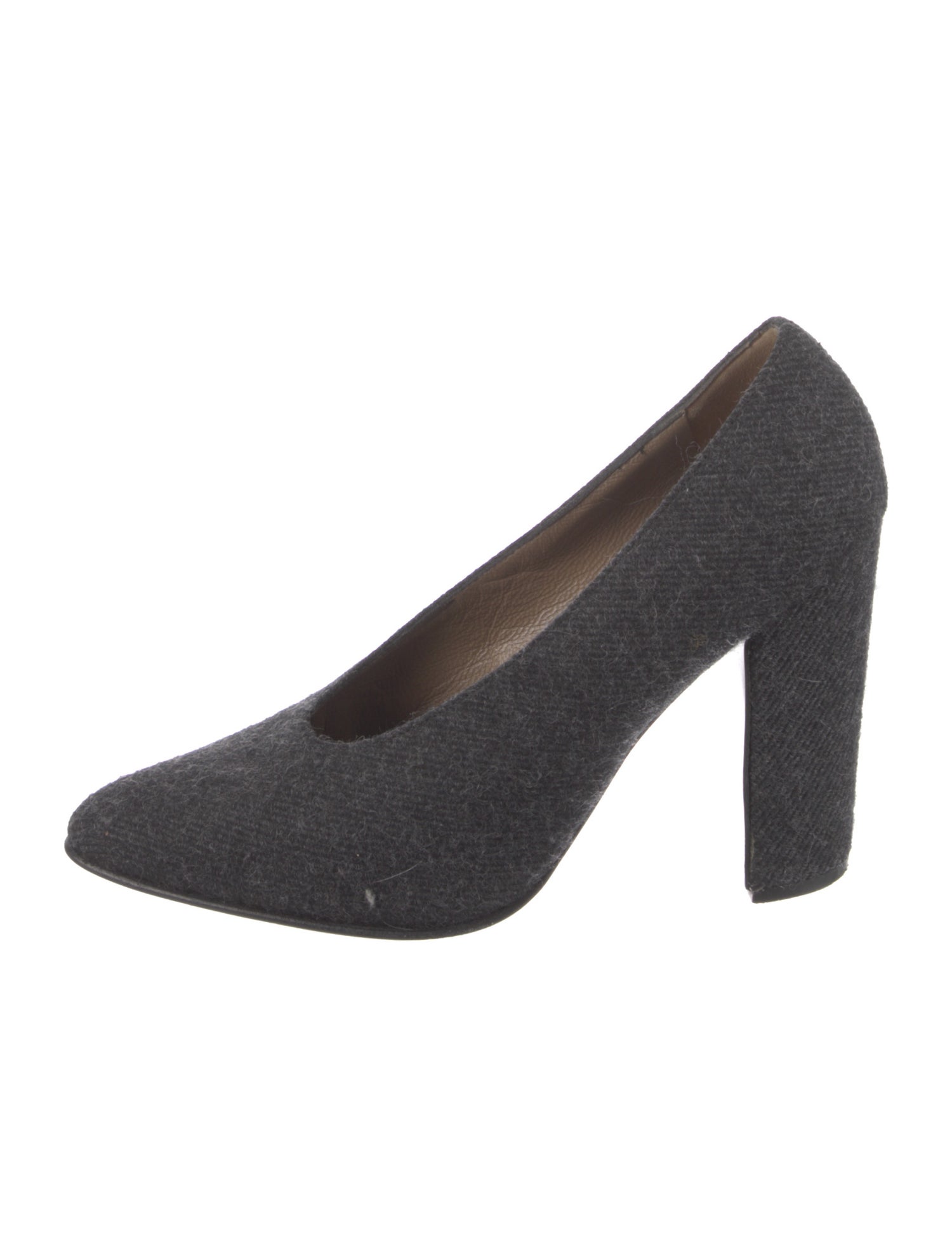 Marni Felt Leather Trim Embellishment Pumps