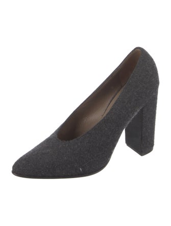 Marni Felt Leather Trim Embellishment Pumps