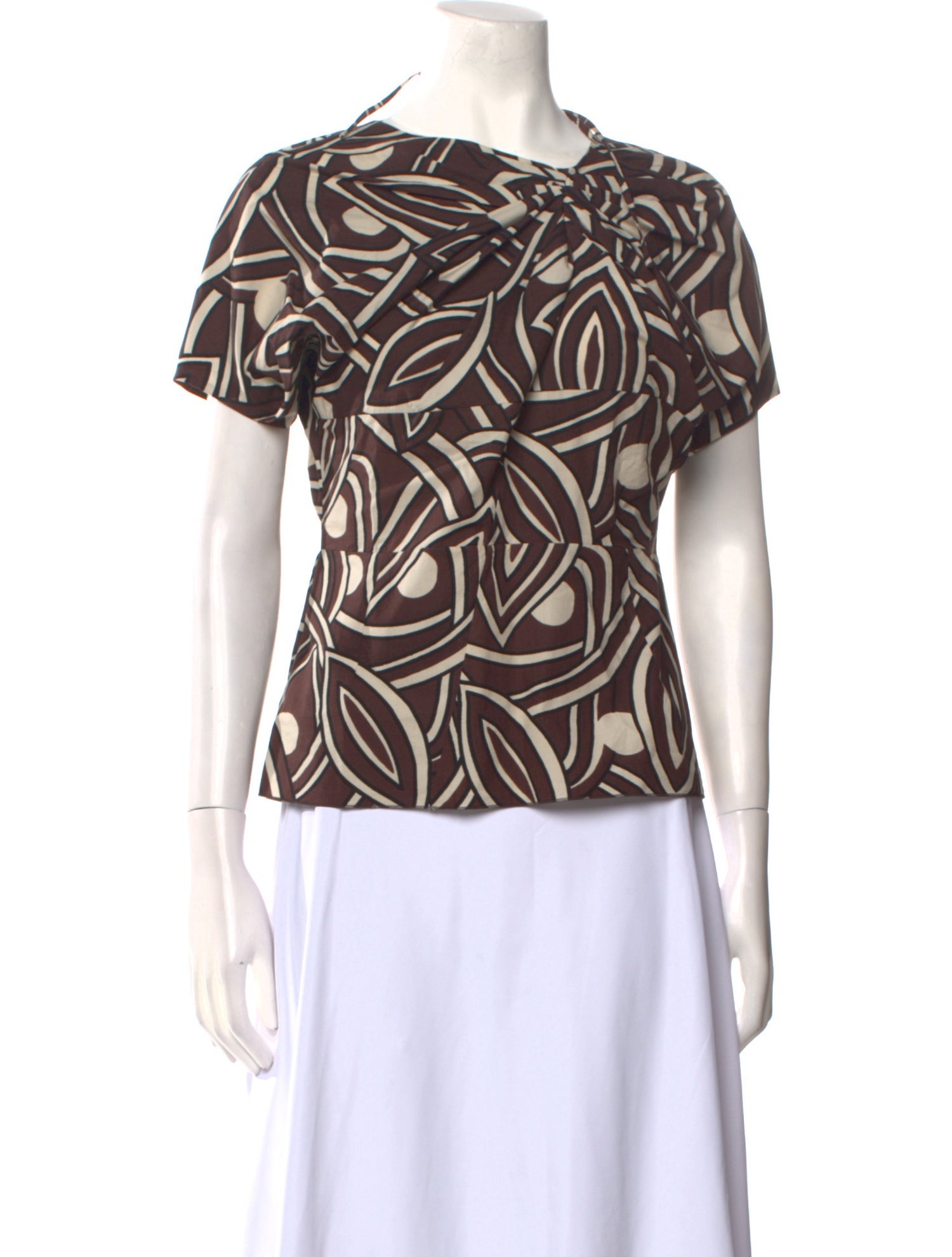 Marni Printed One-Shoulder Top