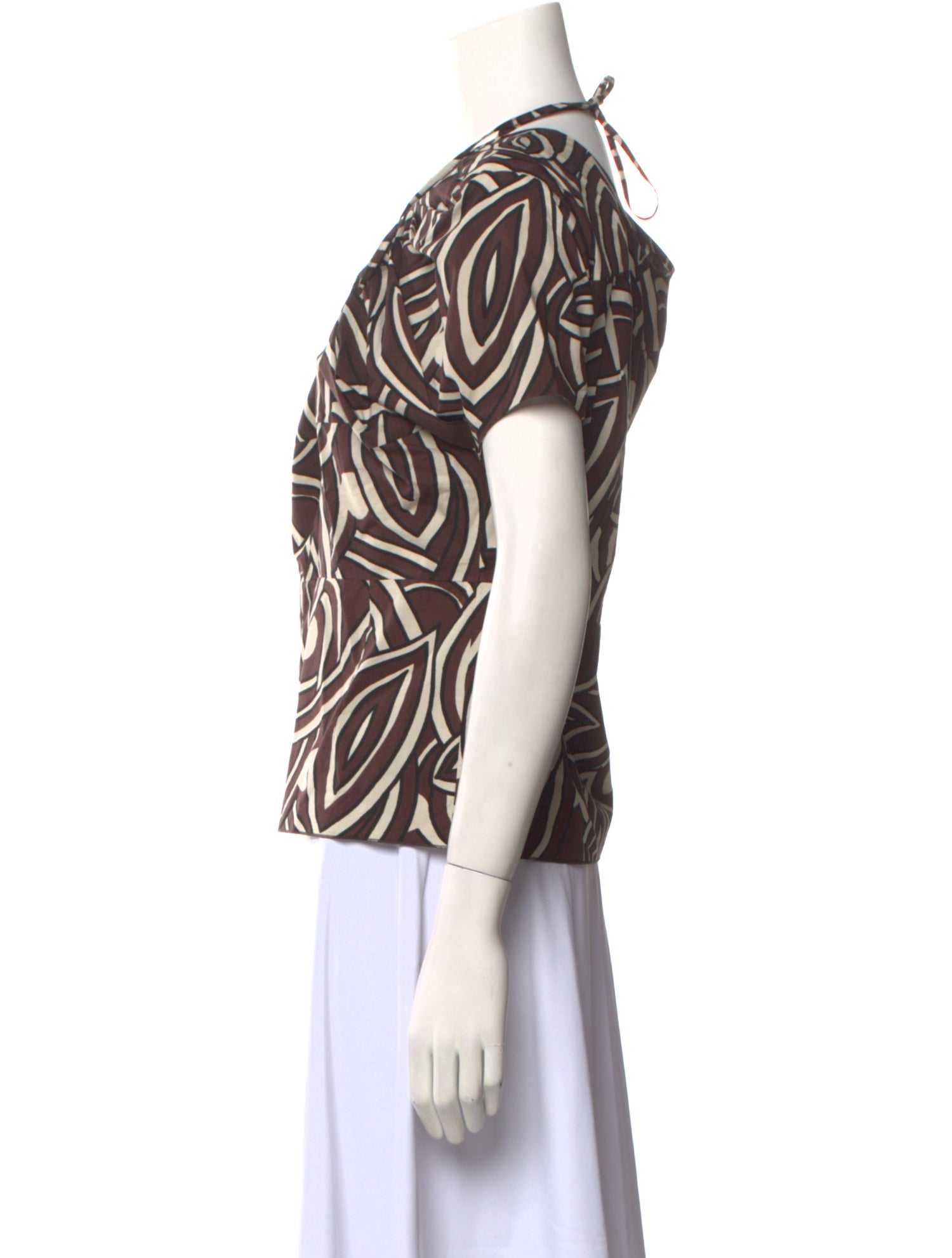 Marni Printed One-Shoulder Top