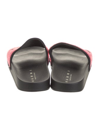 Marni Raffia Printed Slides