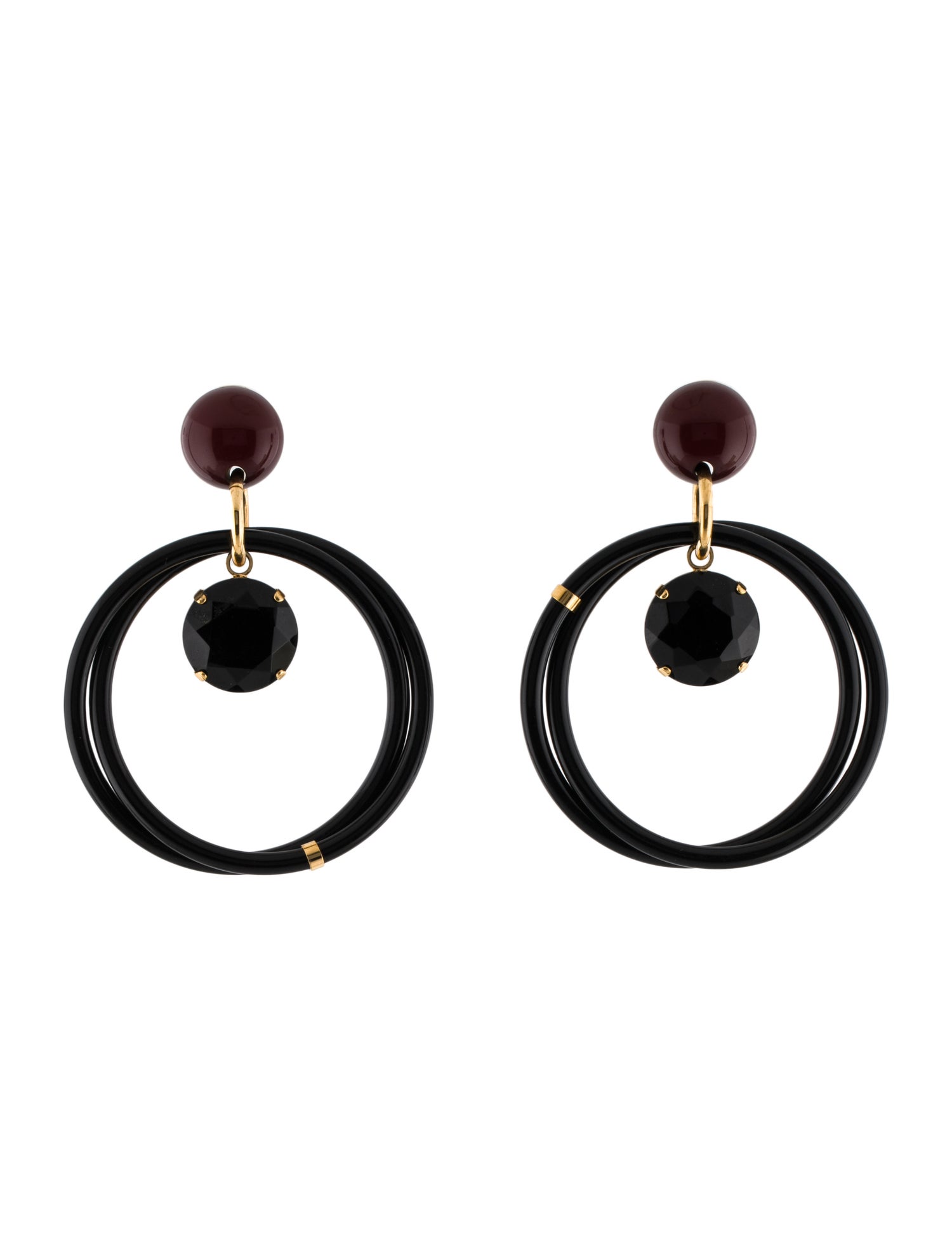 Marni Crystal & Resin Clip-On Chandelier Earrings