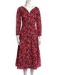 Marni Floral Print Midi Length Dress