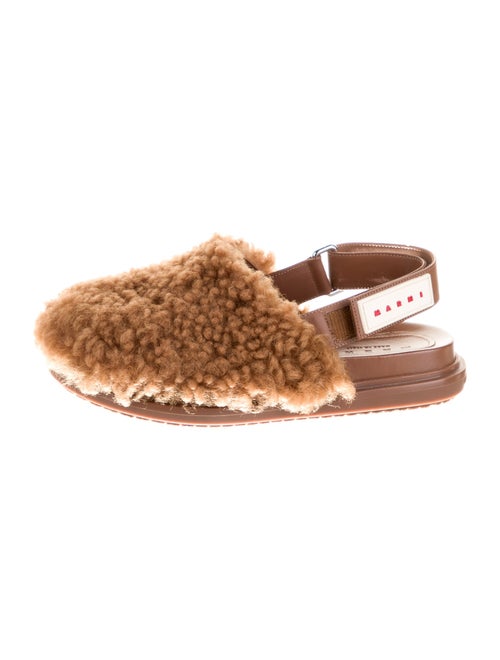 Marni Shearling Slingback Flats