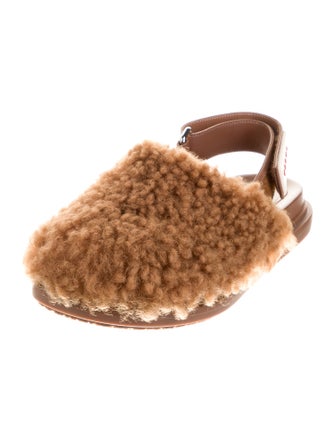 Marni Shearling Slingback Flats