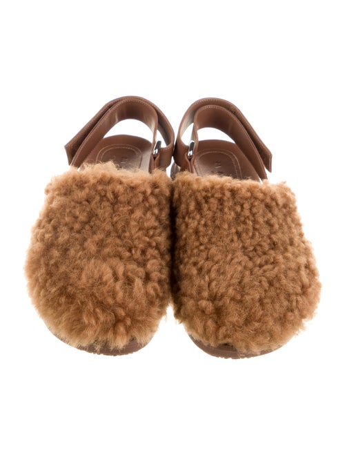 Marni Shearling Slingback Flats