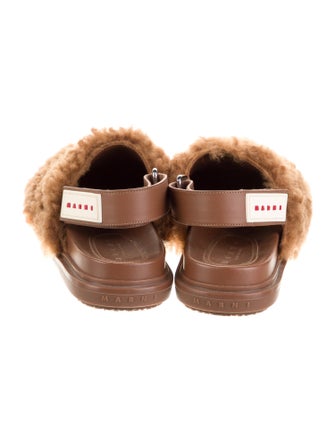 Marni Shearling Slingback Flats