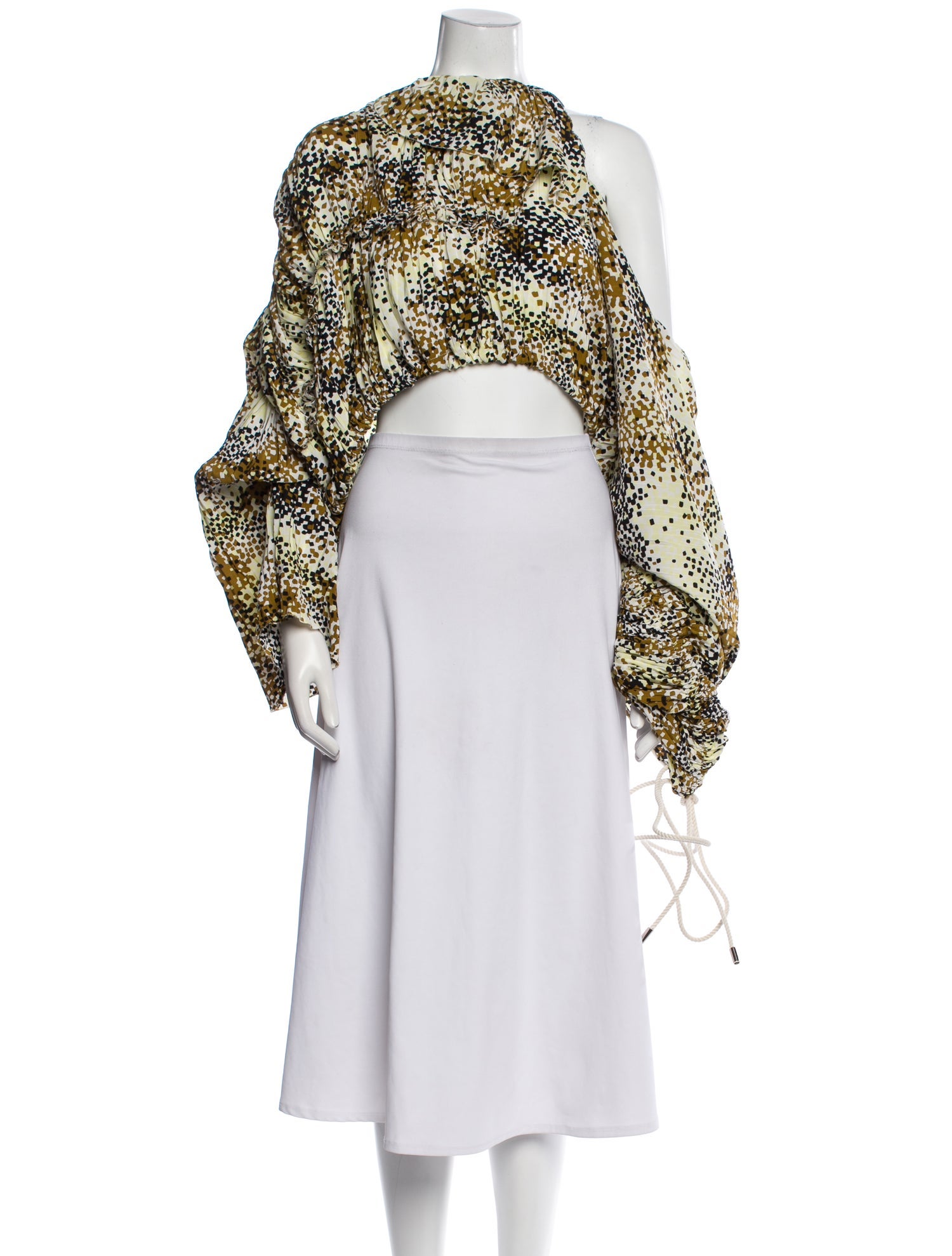 Marni Printed Mock Neck Crop Top