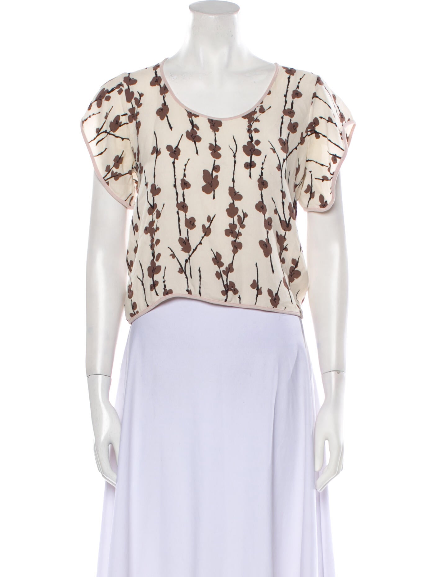 Marni Silk Printed Crop Top