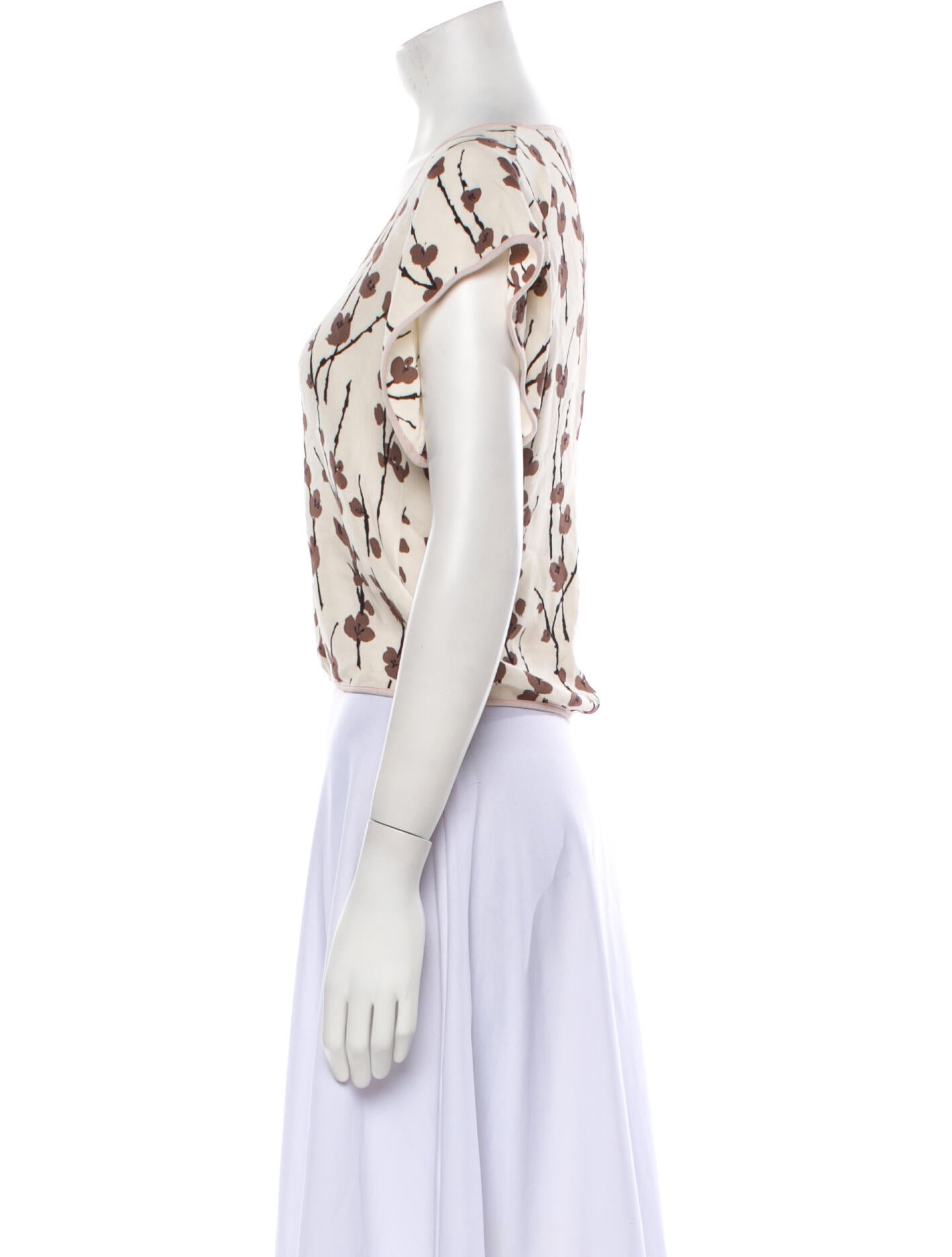 Marni Silk Printed Crop Top