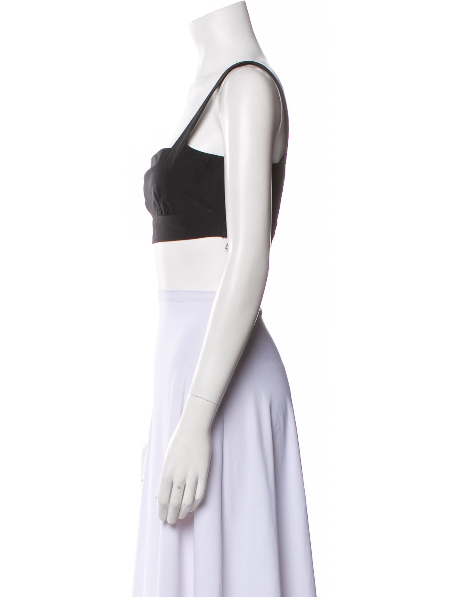 Marni Square Neckline Sleeveless Crop Top