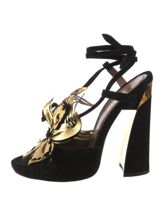 Marni Suede T-Strap Sandals