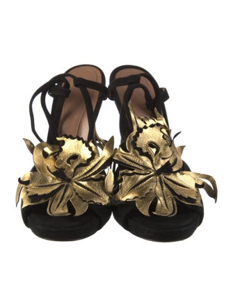 Marni Suede T-Strap Sandals