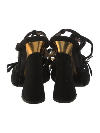 Marni Suede T-Strap Sandals