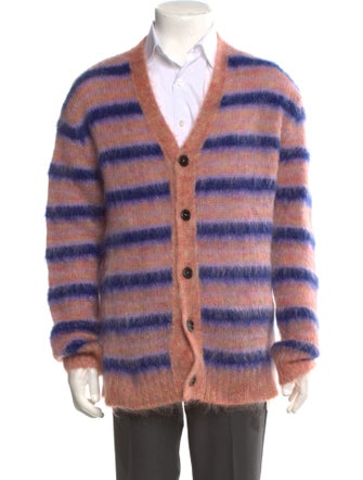 Marni 2022 Fuzzy Wuzzy Mohair Stripe Cardigan