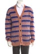 Marni 2022 Fuzzy Wuzzy Mohair Stripe Cardigan