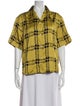 Marni Printed Short Sleeve Button-Up Top