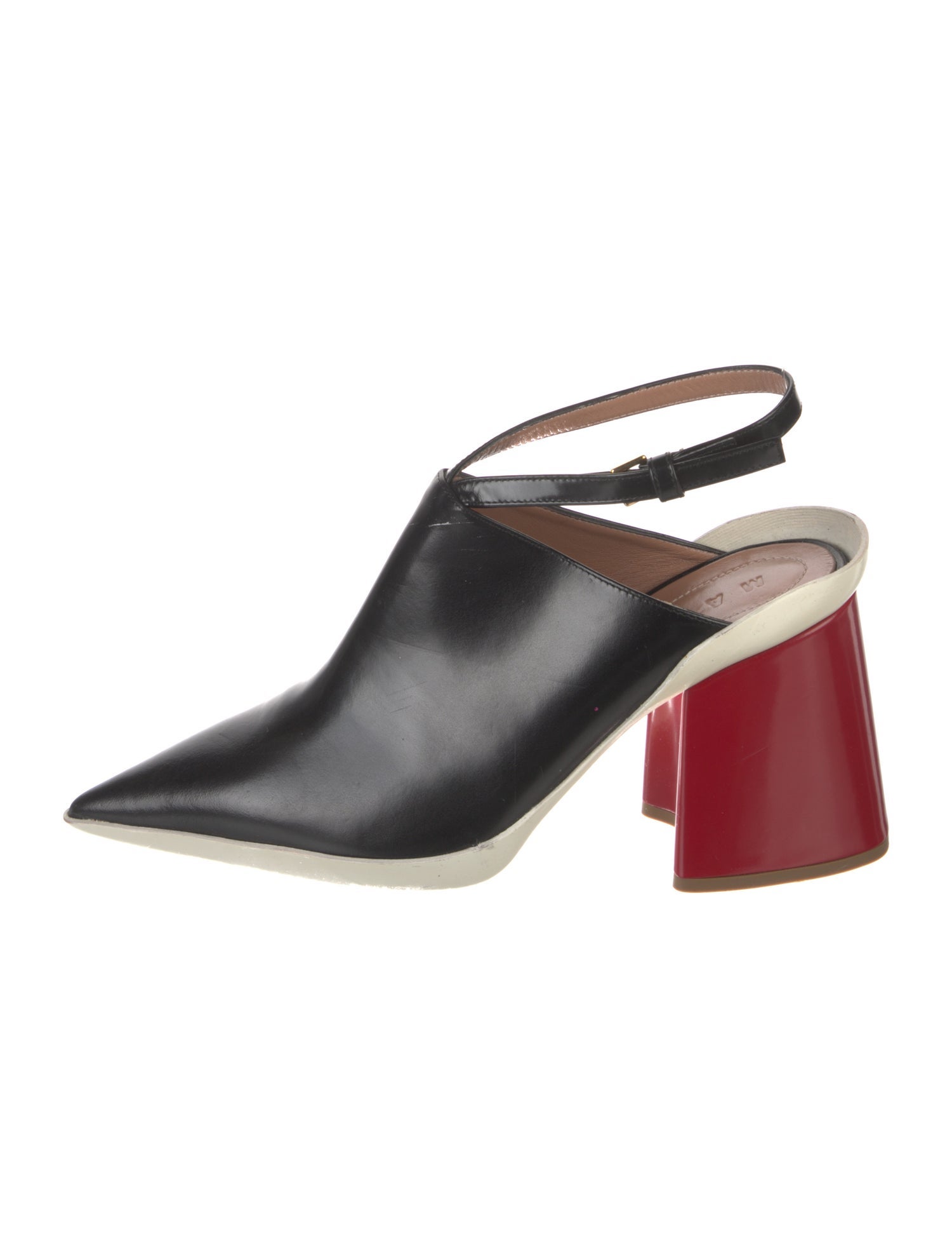 Marni Leather Slingback Pumps