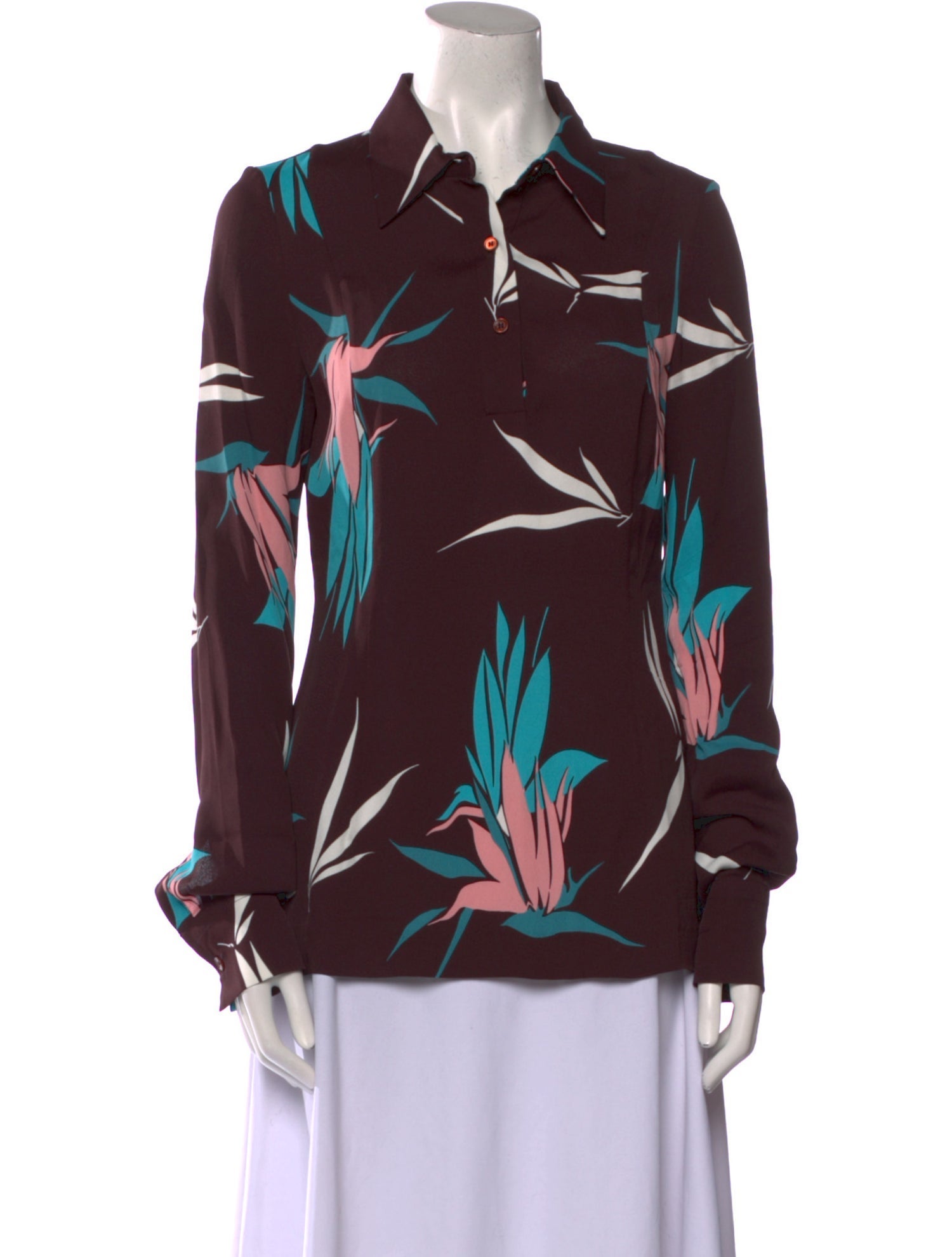 Marni Printed Long Sleeve Blouse