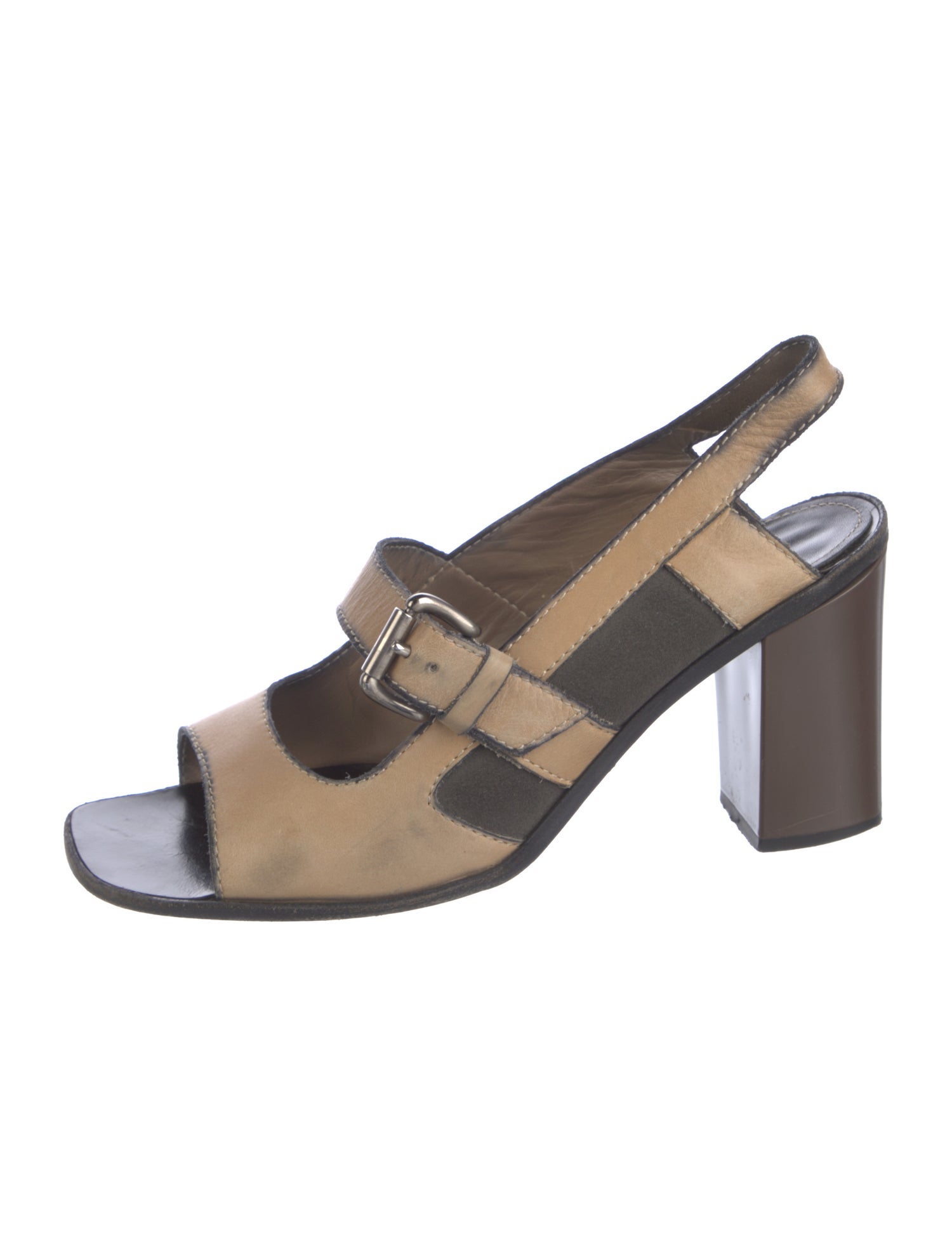 Marni Leather Slingback Sandals