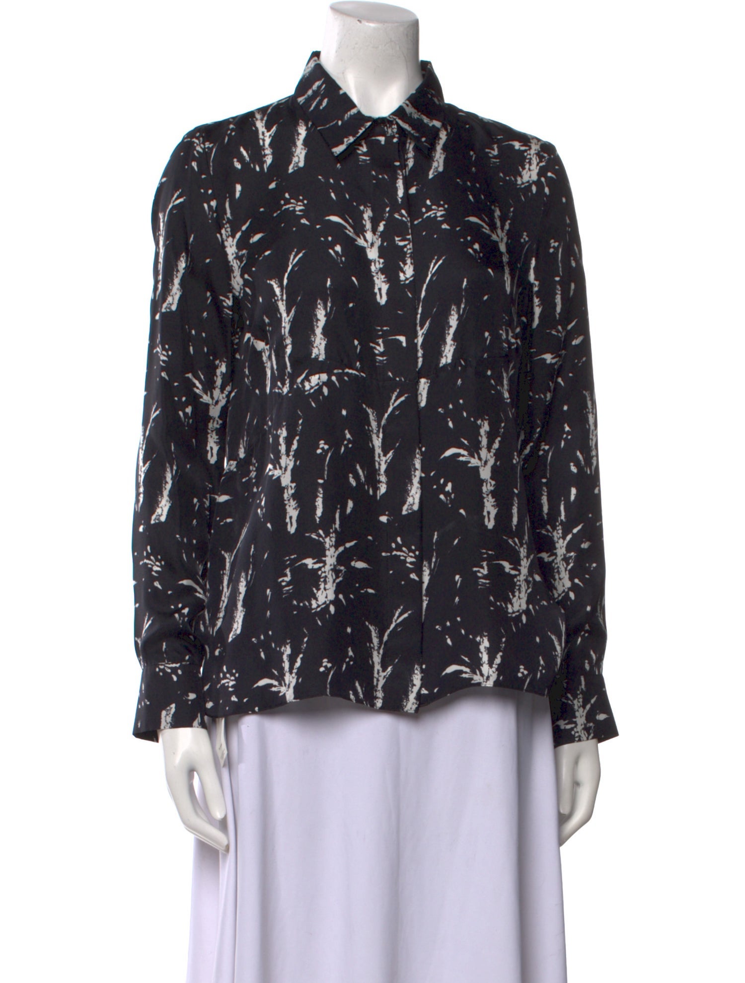 Marni Silk Printed Button-Up Top