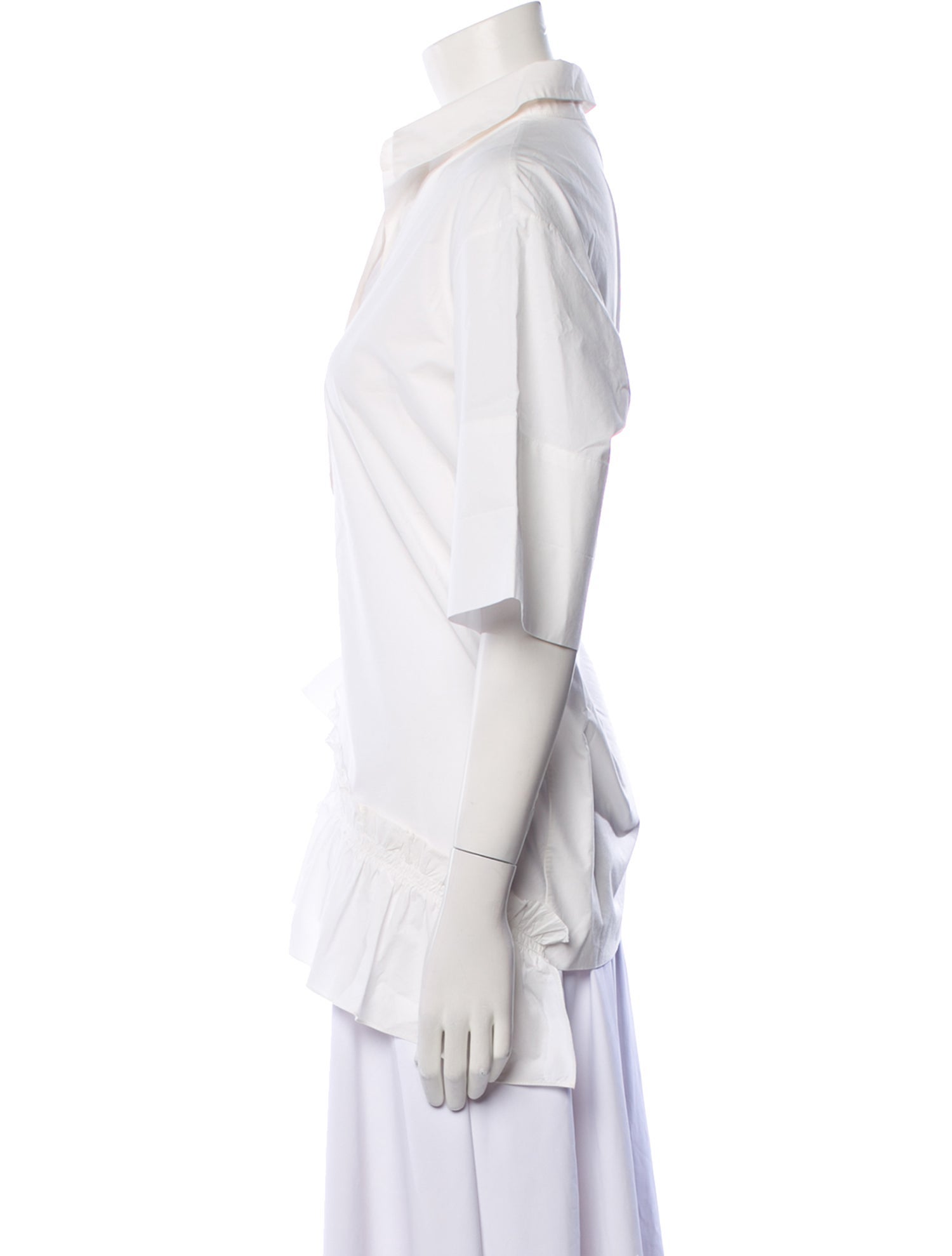 Marni Three-Quarter Sleeve Button-Up Top