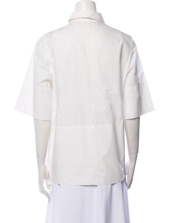 Marni Three-Quarter Sleeve Button-Up Top