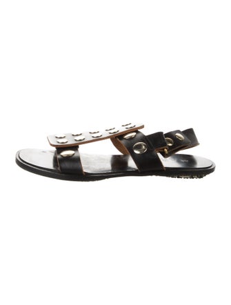 Marni Leather Studded Accents Slides
