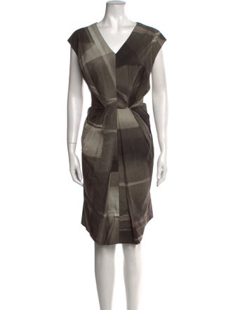 Marni Plaid Print Knee-Length Dress