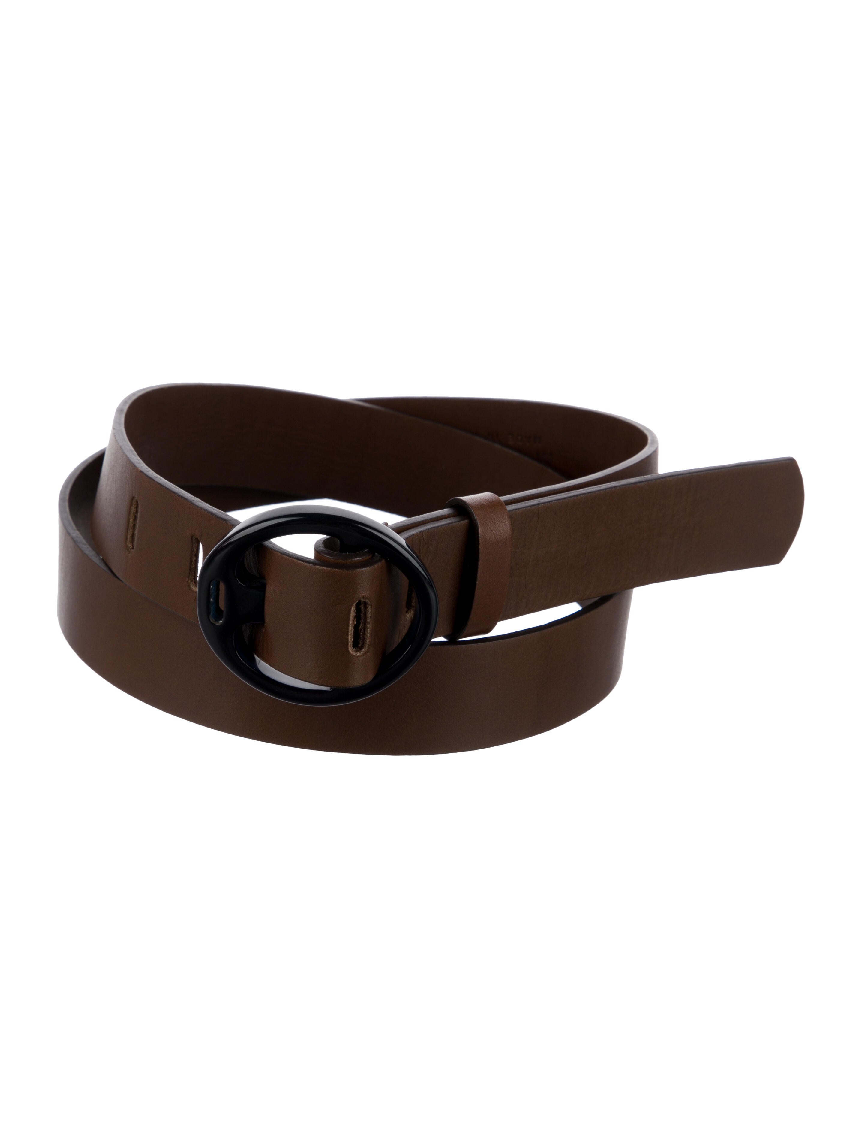 Marni Skinny Leather Waist Belt