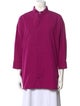 Marni Mock Neck Three-Quarter Sleeve Blouse