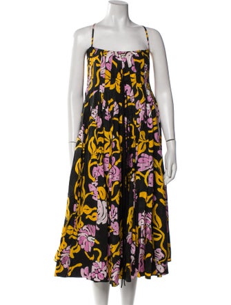 Marni Floral Print Long Dress