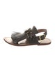 Marni Leather Crystal Embellishments Slingback Sandals