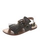 Marni Leather Crystal Embellishments Slingback Sandals