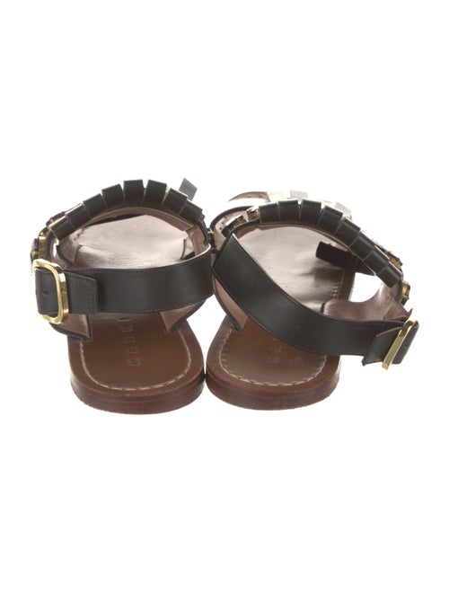 Marni Leather Crystal Embellishments Slingback Sandals
