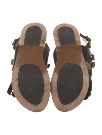 Marni Leather Crystal Embellishments Slingback Sandals