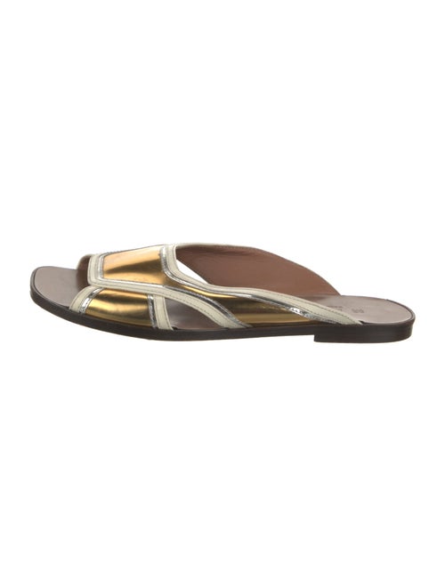 Marni Leather Colorblock Pattern Slides