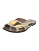 Marni Leather Colorblock Pattern Slides